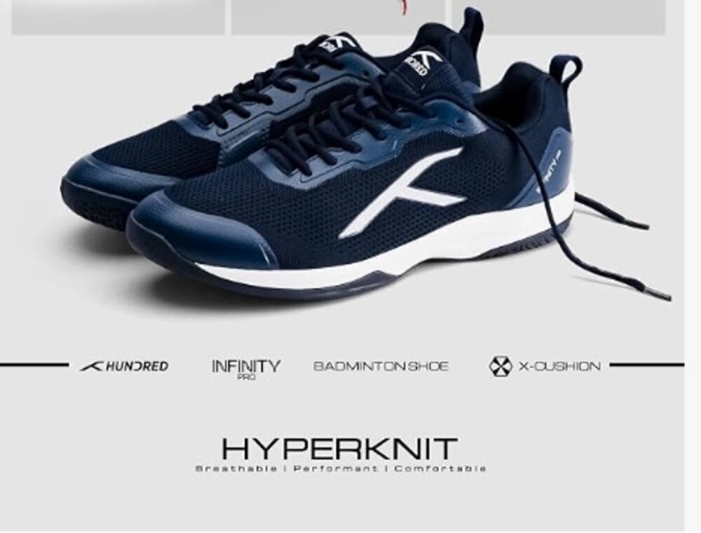 HUNDRED Infinity Pro Men's Court Shoes Navy White Size 11 New w/ Box